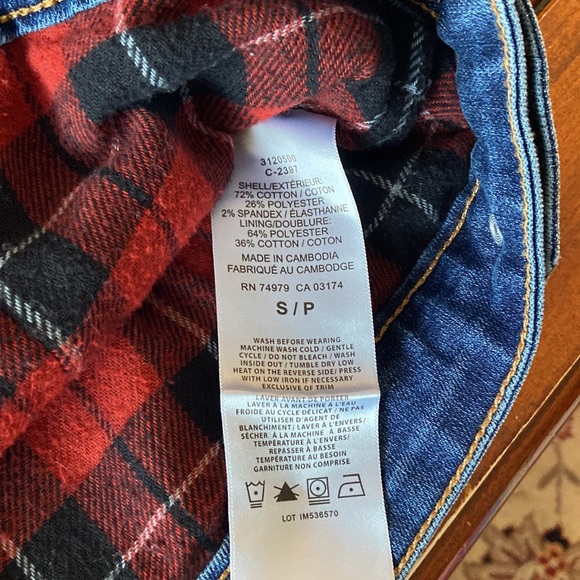 Parasuco Flannel lined Jean Jacket Canadian Tuxedo - Picture 4 of 6